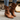 Women's western boots with a ruched shaft and block heel