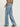 Women's cargo jeans with wide legs and multiple pockets