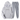 Ensemble sweat à capuche et pantalon de jogging pour dames avec motif de cœurs