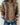 Blouse pour femme à imprimé léopard avec détails en denim