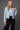 Blazer court en tweed pour femme avec boutons dorés et poches