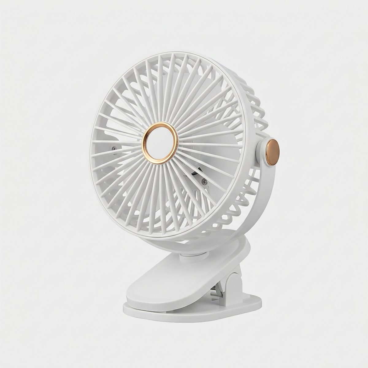 Ventilateur de table portable en ABS avec pince - Hvid
