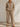Women's 2-piece lounge set with a half-zip top and wide-leg trousers