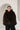 Women's poncho in faux fur with a hood and oversized fit