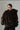 Women's poncho in faux fur with a hood and oversized fit