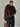 Women's poncho in faux fur with a hood and oversized fit