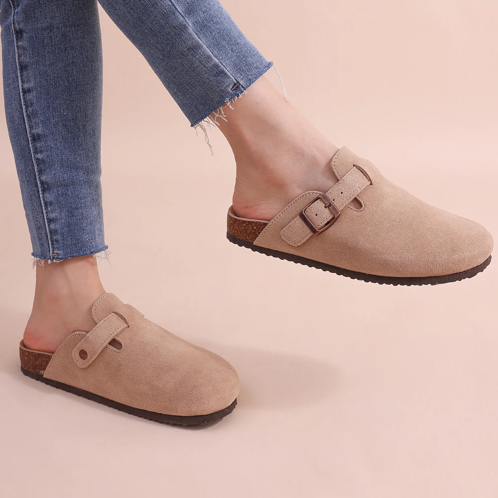 Sabots pour femme avec boucle et semelle intérieure anatomique - Beige / EU 38/UK 5/US 7.5