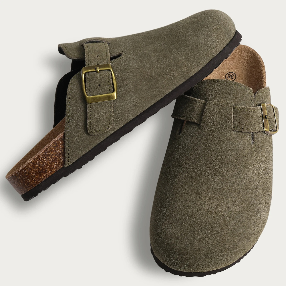 Sabots pour femme avec boucle et semelle intérieure anatomique - Grøn / EU 37/UK 4/US 6.5