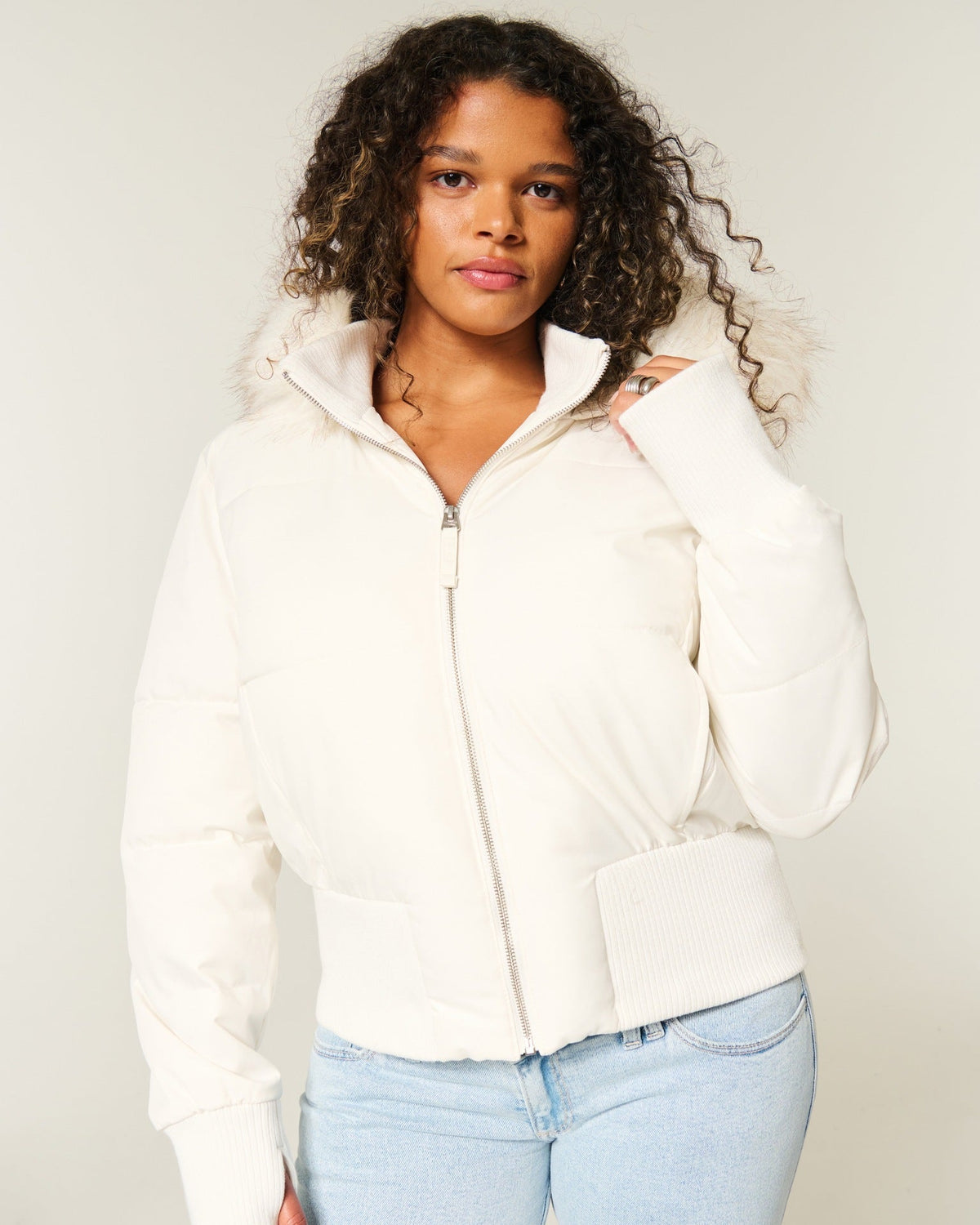 Women's Padded Jacket | Short Winter Jacket with Hood