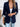 Blazer femme à manches retroussées et revers