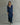 Maxi-robe pour femme à franges, col en V et manches longues